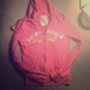 Aeropostale pink full zip up hoodie size Medium